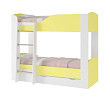 Кровать двухъярусная с ящиком color "Лаворо" (Белый/Лимонный) D_L2/L