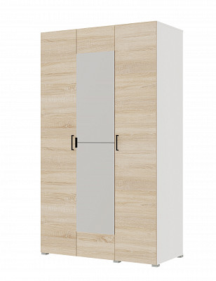 Шкаф 3-х дверн. 1,2 "Balance" (Белый/Сонома/Зеркало) /Gnt - 1