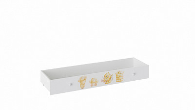 Ящик для кровати "Teddy" (Белый с рисунком) Tr-Td - 1