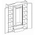 Шкаф распашной 4-х дверный grand combinatto с зеркалом "Виктория" (Кедр глянец/Яблоня) Esandwich38