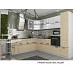Кухня угловая 2,2х2,6 левая decorazione "Лакрима" (МДФ глянец) (Белый/Капучино) -DSVK6