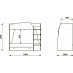 Кровать двухъярусная с ящиком"Кьюза" (МДФ)  (Дуб/Розовый) EsandwichVITA