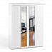 Шкаф 4х дверн. (560) "Леон"(МДФ)(Белый/Белое дерево/Зеркало)/Vs/МН-60