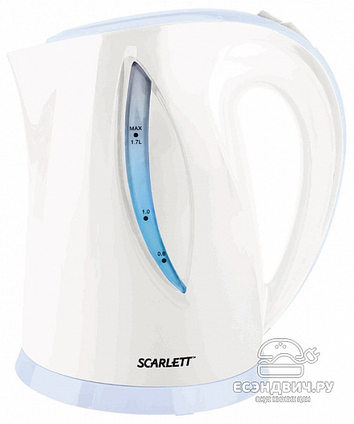 Чайник Scarlett SC-EK 18 P16  бел./голубой
