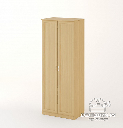 Шкаф распашной 2-х дверный штанга "Рики" (рамочный)(Бел. дуб) EsandwichШК/Р-05