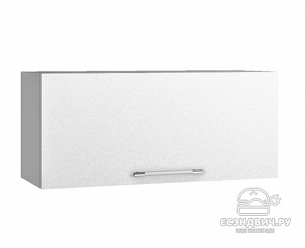 Шкаф 800 верхнее откр."Лакрима" (МДФ металлик) (Белый) /DSV/Olv/ПГ800