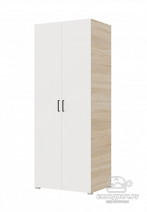 Шкаф 2х дверн. 0,8 "Balance" (Сонома/Белый) /Gnt
