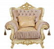 Кресло Luxe "Мона Лиза" (Крем/Золото/Бархат/Жаккард/Патина Позолота) Fb1/Esm