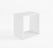 Полка навесная квадро "Лаворо" (Белый/Белый глянец) D_Fh