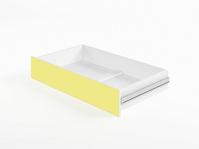 Ящик для кровати 800 "Лаворо" (Белый/Лимонный) D_Isl - 1