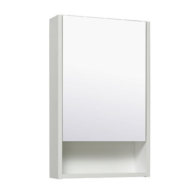 Шкаф 0,4 навесной "Комо"(Белый/Зеркало)-Rn/Mkr - 1