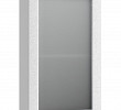 Шкаф 400 "Лакрима" (МДФ металлик) (Белый/Стекло) /DSV/Olv/ПС400