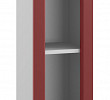 Шкаф высокий 300 "Йорк" (МДФ) (Red/Стекло) /DSV/Kv/ВПС300
