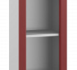 Шкаф высокий 400 "Йорк" (МДФ) (Red/Стекло) /DSV/Kv/ВПС400