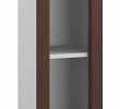 Шкаф высокий 300 "Йорк" (МДФ) (Шоколад/Стекло) /DSV/Kv/ВПС300