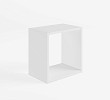 Полка навесная квадро "Лаворо" (Белый/Белый) D_Fh