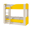 Кровать двухъярусная с ящиком color "Лаворо" (Сосна астрид/Желтый) D_L2/L