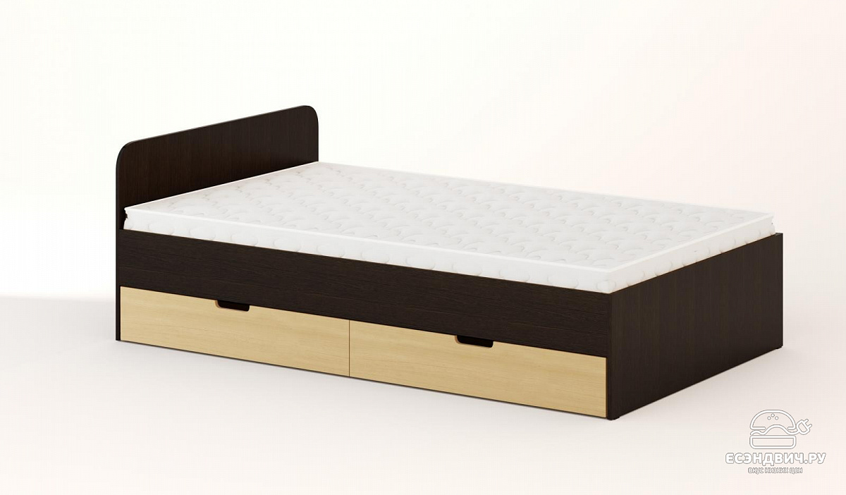 Кровать с ящиками кр900в (900*2000) венге