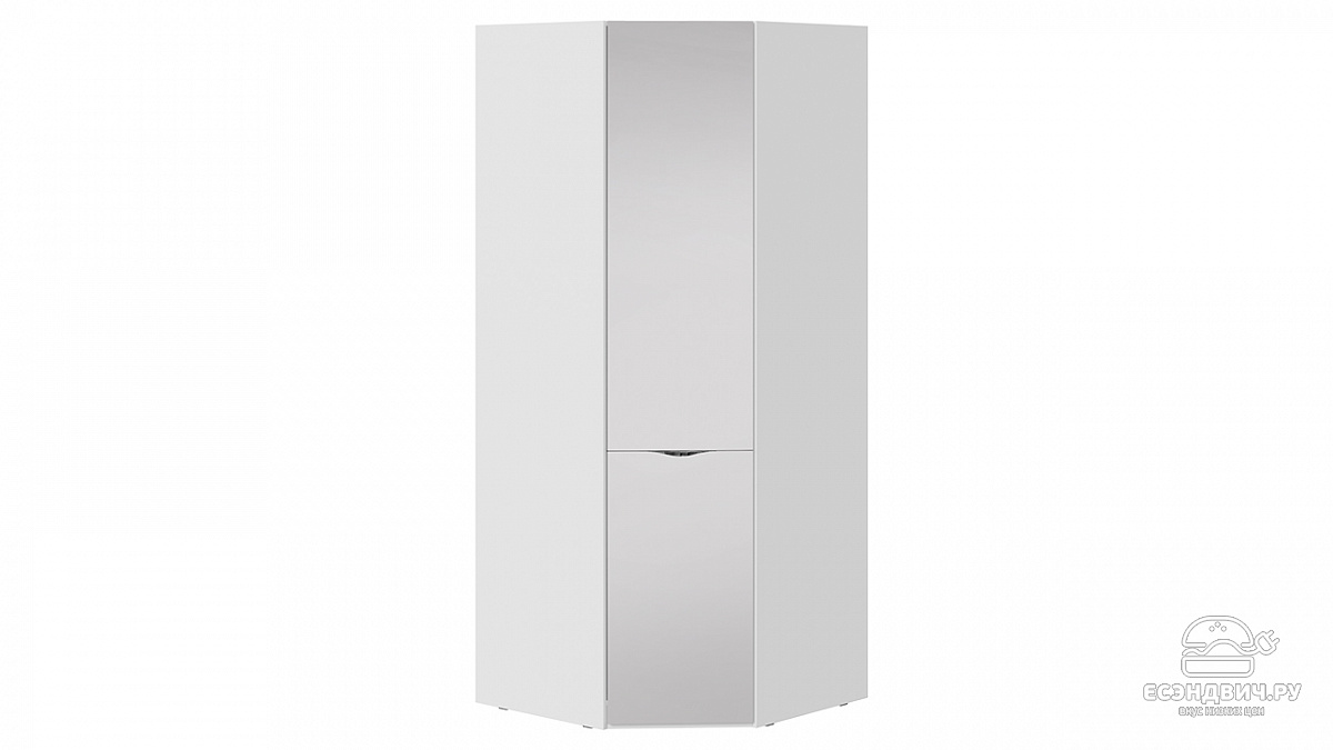 Шкаф для одежды Gloss 600 белый/белый глянец