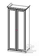 Полки для 2дв.шкафа (3шт.) "Клео" (ЛДСП) (Корень крем) UgPt