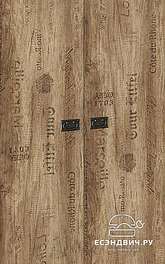 Шкаф настольный "Adventure" (Дуб Каньон светлый/Фон серый ) Em/Pl