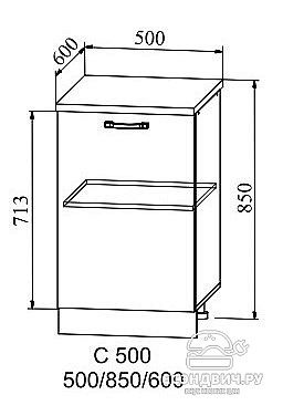 Столешница 500 "Йорк" (Мрамор бежевый) /DSV