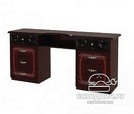 Стол косметический 1,6 "Виктория" (МДФ) (Могано глянец/Шелкография) Dm/Rz