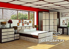 Тумбы (2шт.) "Акура" (Венге/Лоредо) EsandwichBTS