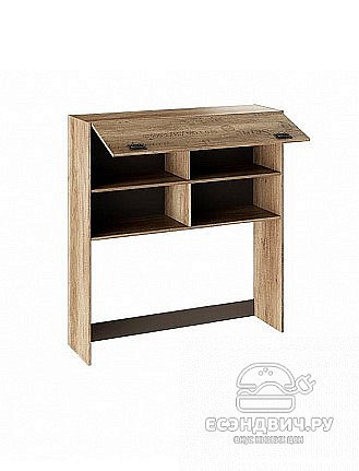 Детский гарнитур 7 предм."Adventure" (Дуб Каньон светлый/Фон серый ) Em/Pl1