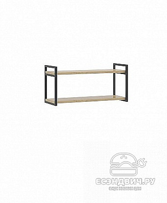 Полка 0,8 "Ferro" (Черный/Бунратти)-Tr-Лф