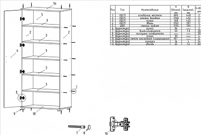 Гостиная Р1 Шкаф4 "Ральф" (Венге) EsandwichГР-01-д - 3