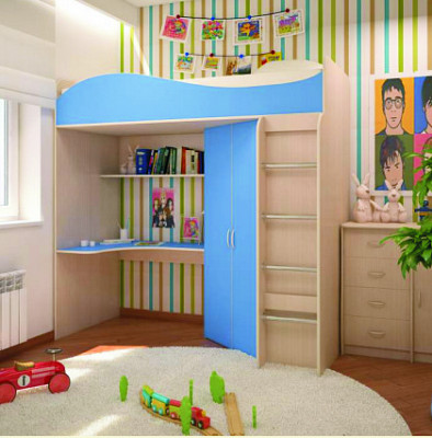 Детский гарнитур "Ричи" (Белёный дуб) EsandwichД-01 - 2