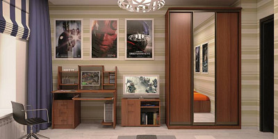 Стол компьютерный largo с надстройкой "Ричи" (Белёный дуб) EsandwichCК-01 - 2