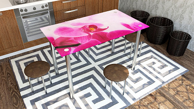 Стол с фотопечатью 1,2 (flowers 16) "Амели" - 1