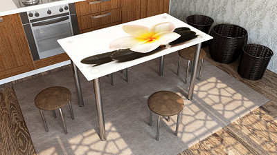 Стол с фотопечатью 1,2 (flowers 19) "Амели" - 1