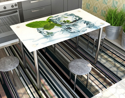 Стол с фотопечатью 1,2 (ice 1) "Амели" - 1