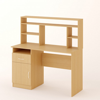 Стол компьютерный  square "Ричи"  (Белёный дуб) EsandwichСК-15 - 1