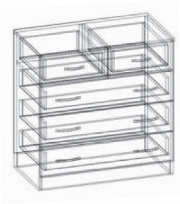 Комод cinque "Роби" (Венге/Лоредо) EsandwichBTS/С5 - 2