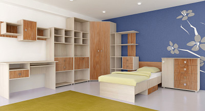 Стеллаж "Дженни" (Ясень шимо светлый/Дуб французский) D/J - 3