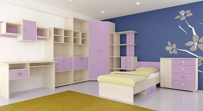 Комод "Дженни" (Сосна астрид/Ирис) D/J - 3