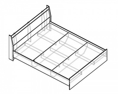Кровать 1400 "Оливия" (Венге/Сосна астрид) D/Vn - 2