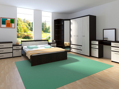 Кровать 1600 "Оливия" (Венге/Сосна астрид) D/Vn - 3