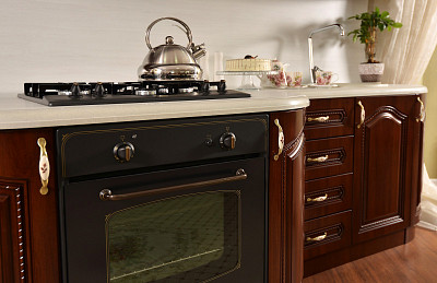 Кухня 3,98 "Лючия" (МДФ) (Орех караваджо/Патина) UgSl - 3