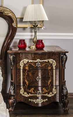 Спальный гарнитур 3 предм. "Джованни" (МДФ) (Корень дуба глянец/Патина/Лак/Шелкография) UgEn/К1 - 4