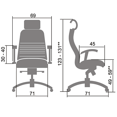 Кресло quality plus "Нэо" (Кожа NewLeather Темно-бордовая/Хром)-Mt/KL-3.02 - 3