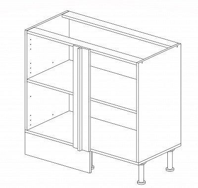 Тумба 100 угловая (универс.) без столеш."Герда" (Ясень Таормино) /Gnt/Ep/М24 - 3