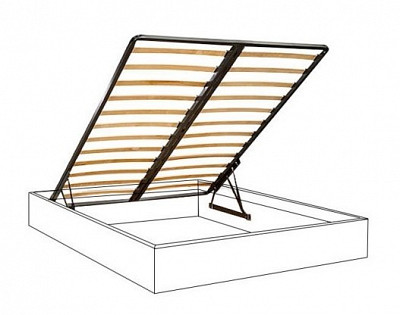 Кровать 1400 с подъёмн.мех-м "Милена" (МДФ) (Ясень/Какао перламутр глянец) /Gnt/Нс - 3