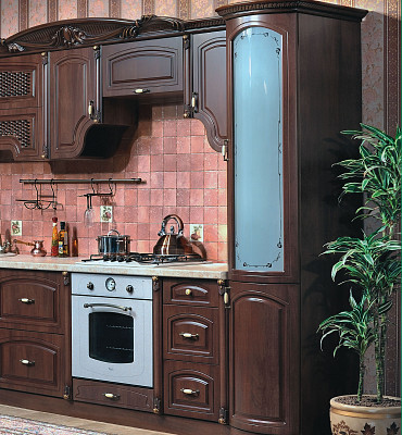 Кухня 3,60  "Луиджи" (МДФ) (Орех Караваджо/Патина позолота) EsandwichUgMd - 3