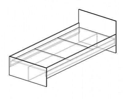 Кровать 800 "Мия" (Белый) D_Italy - 2