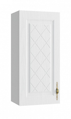 Шкаф высокий 400"Лорен" (МДФ) (Белый) /DSV/Gr/ВП400 - 1